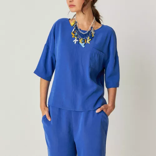 Top MAITIA bleu indigo