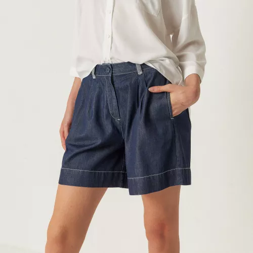 Short NAROA-GOTS denim foncé