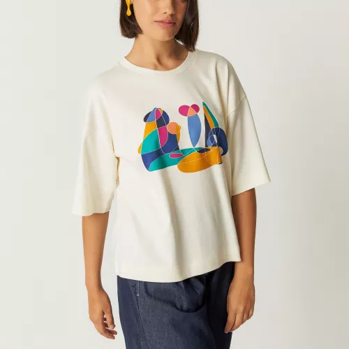 T-shirt LARIZ-GOTS crème