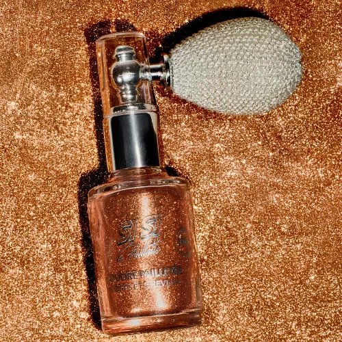 Spray poudre pailletée bronze