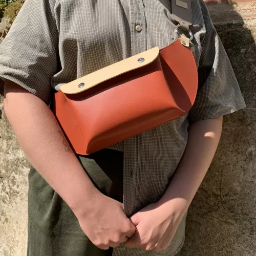 Banane vegane FURUTSU SARADA brique, beige et taupe