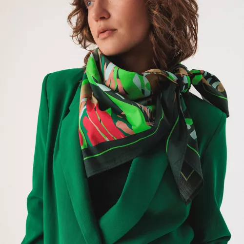 Foulard BASARAN-GOTS motif vert