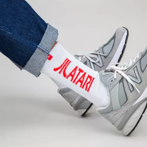 Chaussettes côtelées ATARI blanches