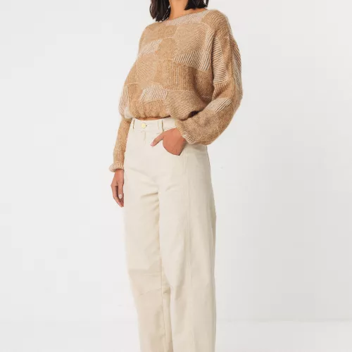Pantalon NARKUE crème