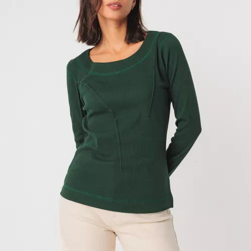 Top KIMERA vert foncé