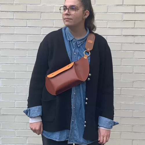 Banane vegane tricolore FURUTSU SARADA terre, fauve et terre cuite