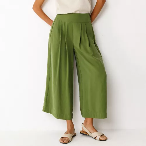 Pantalon ENETZ vert avocat