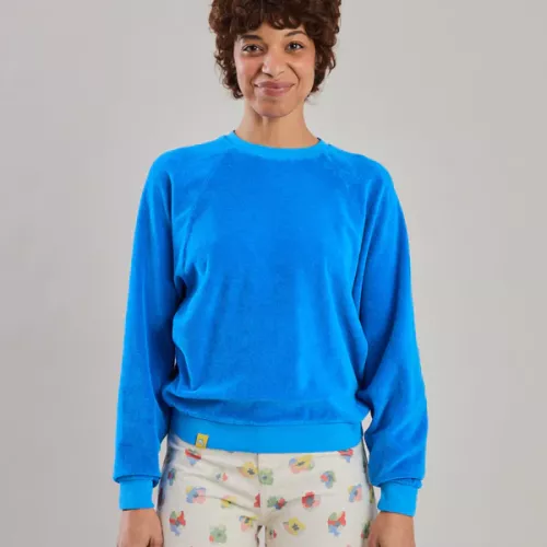 Sweat-shirt raglan TERRY bleu