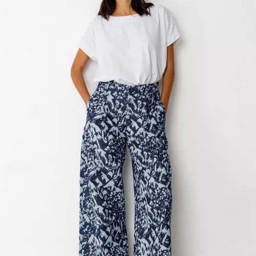 Pantalon ENA-GOTS denim motif Camo