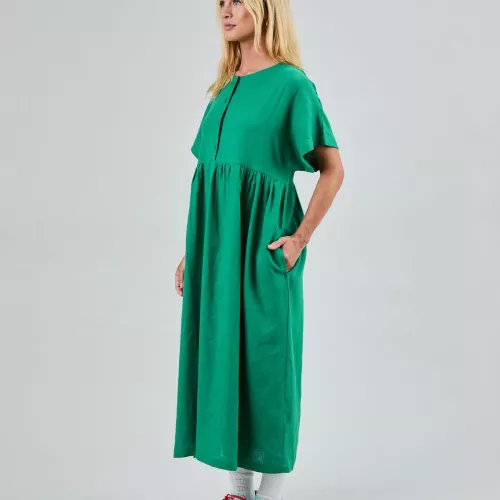 Robe longue oversize verte