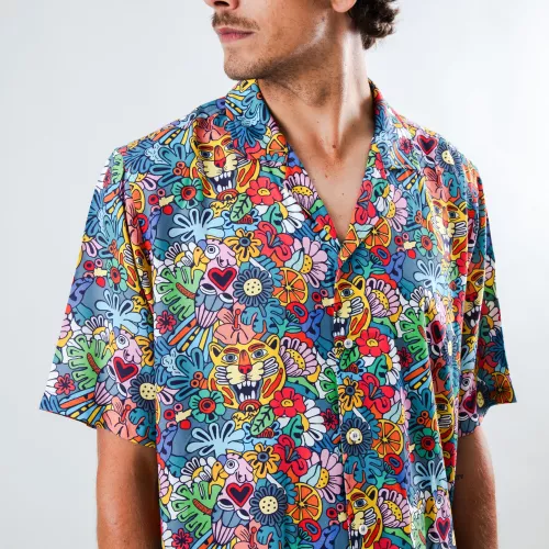 Chemise Homme Aloha ASIS PERCALES TUTTI FRUTTI multicolore