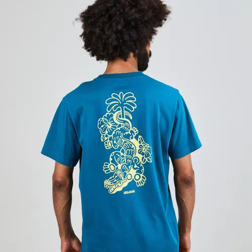 T-shirt oversize ASIS PERCALES CROCODYLUS bleu