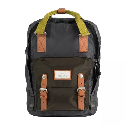 Sac à dos MACAROON GLOSSY BLOCKING SERIES Charcoal x Olive