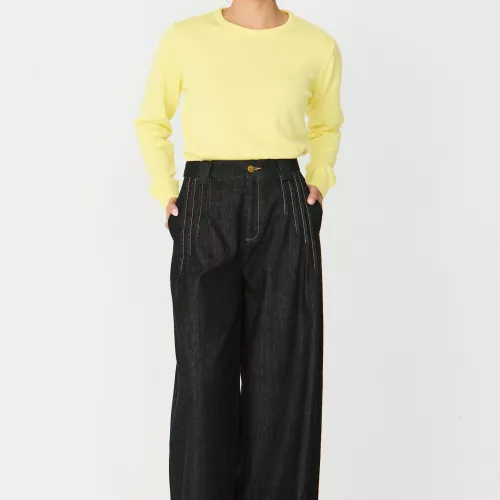 Pantalon AMALUR-GOTS jean noir